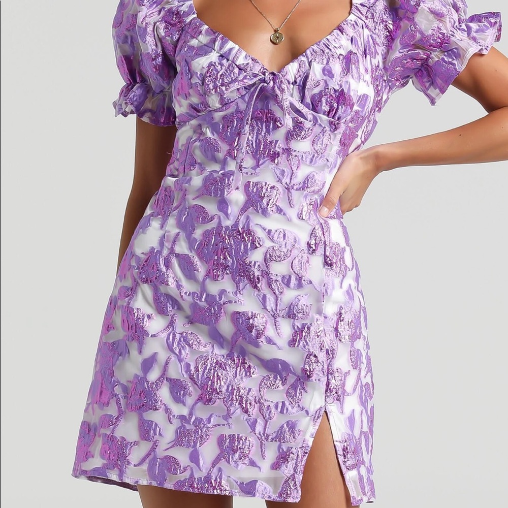 Purple floral dress